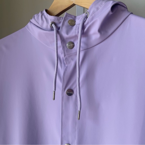 NWT Rains Long Jacket in Lavender - Picture 4 of 7